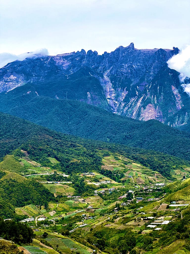 view on Mount Kinabalu from Kundasang